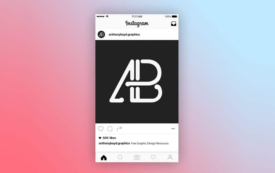 Instagram Post Page Mockup