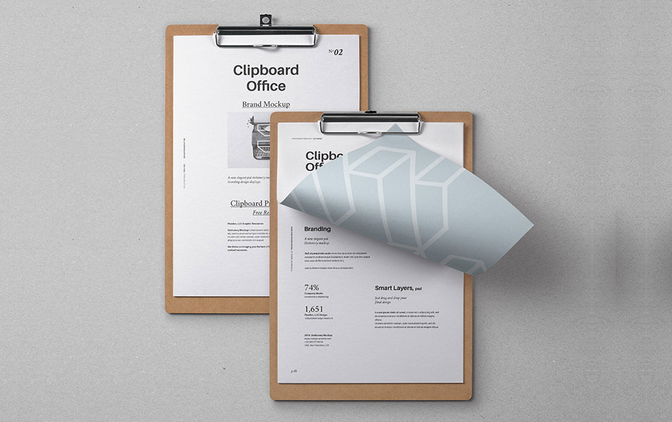 Psd Clipboard Stationery Mockups